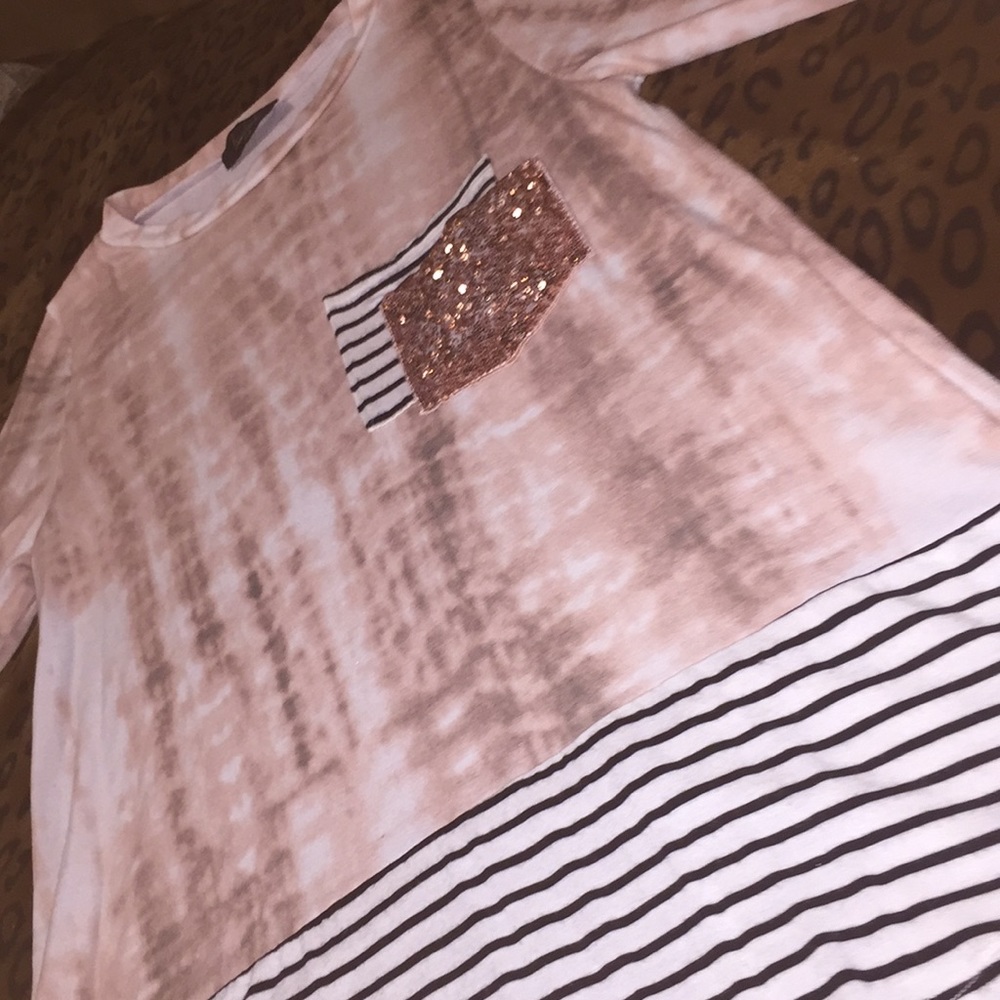 Small Bling pocket LTX pastel pink long sleeve